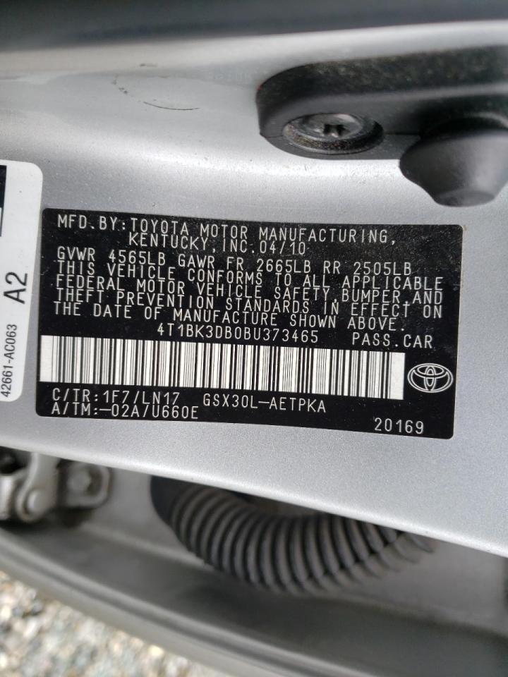 Photo 10 from auction – 2011 TOYOTA AVALON BAS with VIN 4T1BK3DB0BU373465