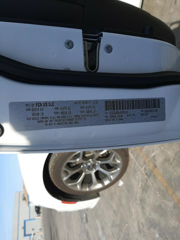 Photo 10 from auction – 2018 CHRYSLER 300 S with VIN 2C3CCABG8JH245103