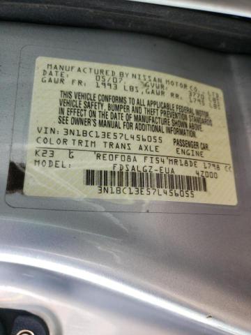 Photo 10 from auction – 2007 NISSAN VERSA S with VIN 3N1BC13E57L456055