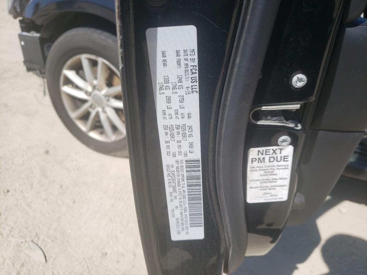 Photo 10 from auction – 2015 DODGE JOURNEY SX with VIN 3C4PDCBGXFT690897