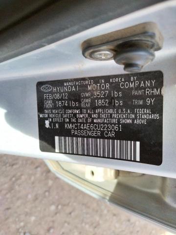 HYUNDAI ACCENT GLS 2012 with VIN KMHCT4AE6CU223061 - Photo from auction