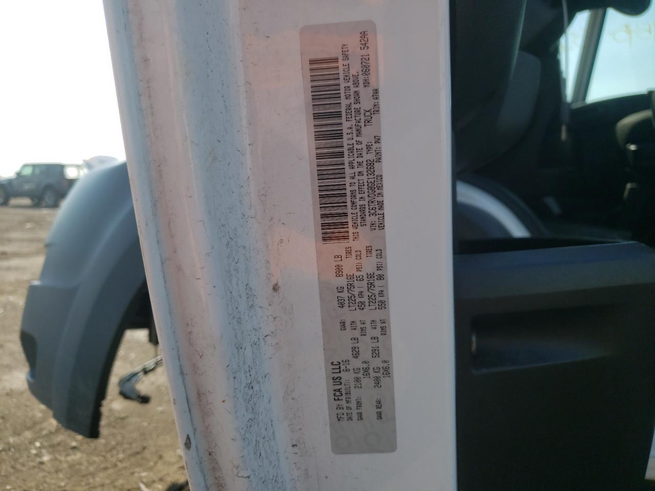 Photo 10 from auction – 2016 RAM PROMASTER with VIN 3C6TRVDG8GE132682
