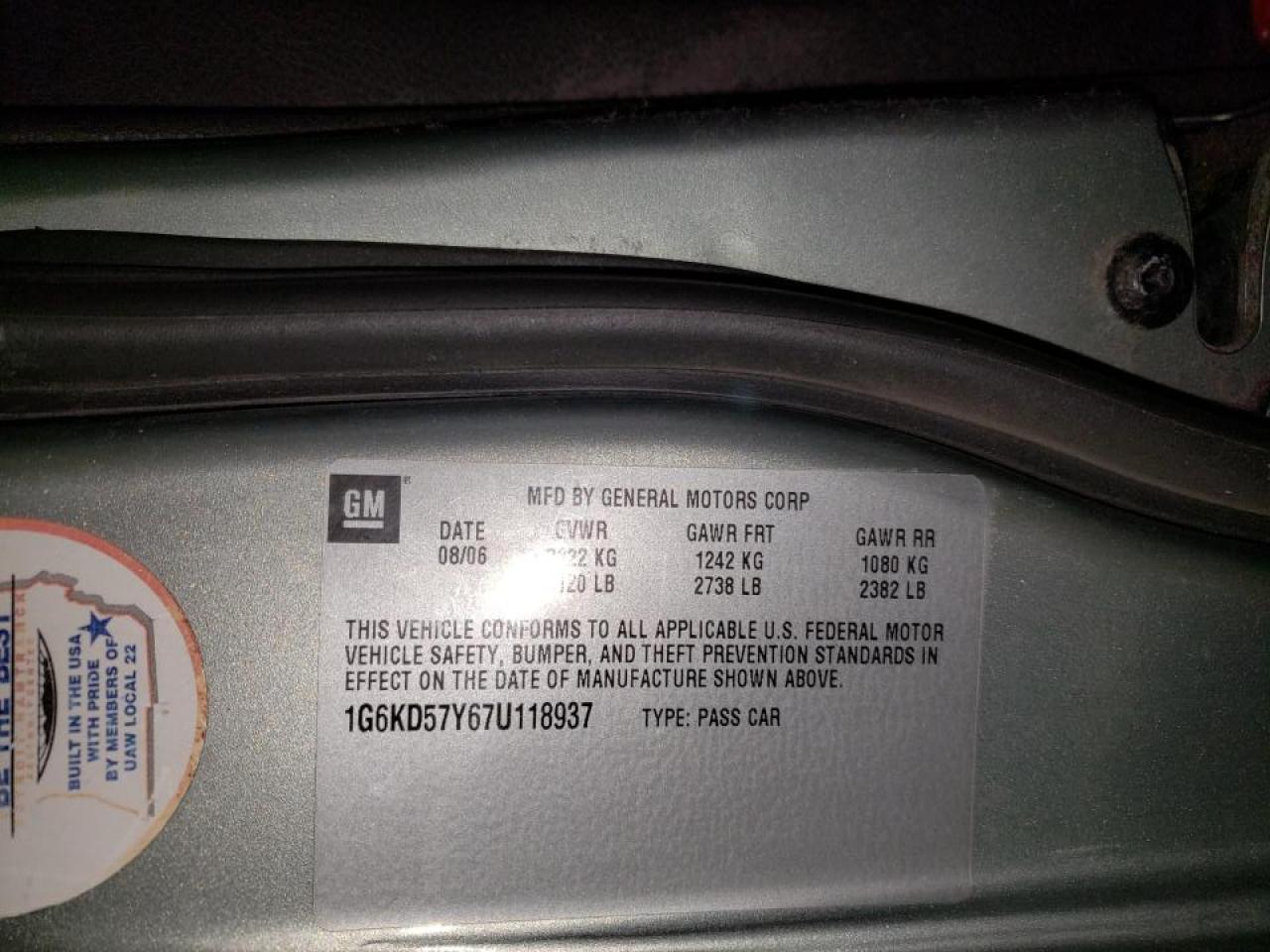 Photo 10 from auction – 2007 CADILLAC DTS with VIN 1G6KD57Y67U118937