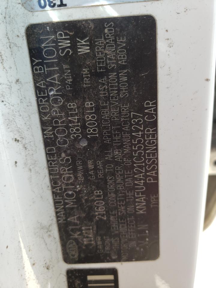 Photo 10 from auction – 2012 KIA FORTE EX with VIN KNAFU4A21C5554237