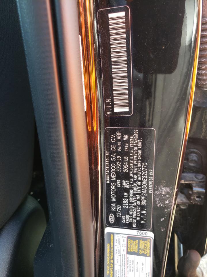 Photo 10 from auction – 2021 KIA FORTE FE with VIN 3KPF24AD0ME320770