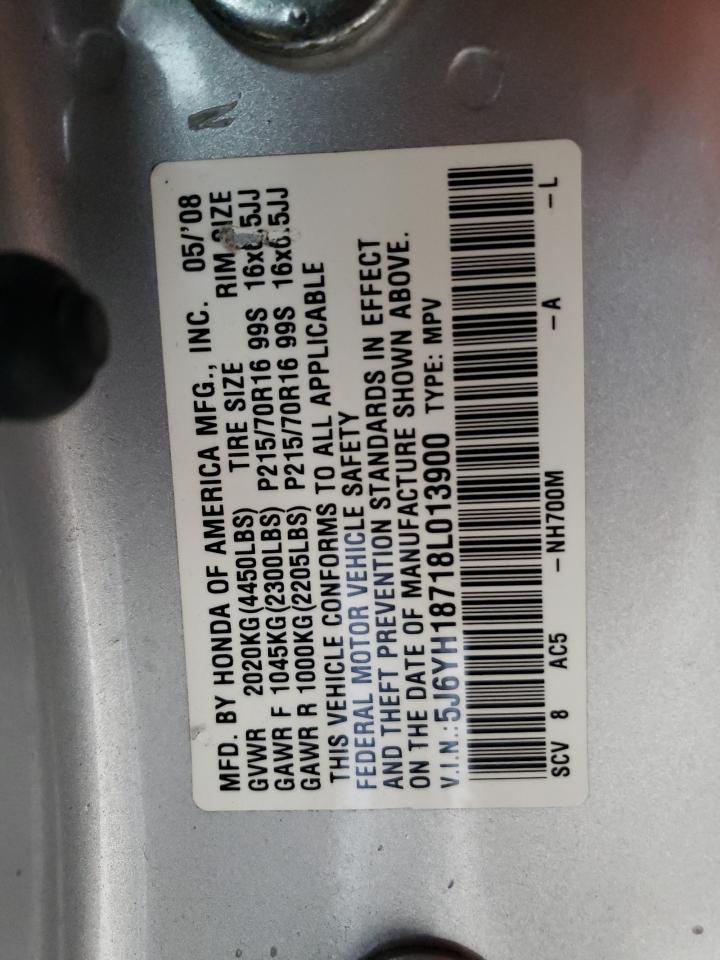 Photo 10 from auction – 2008 HONDA ELEMENT EX with VIN 5J6YH18718L013900