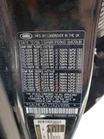 Photo 10 from auction – 2007 LAND ROVER RANGE ROVE with VIN SALME15477A249395