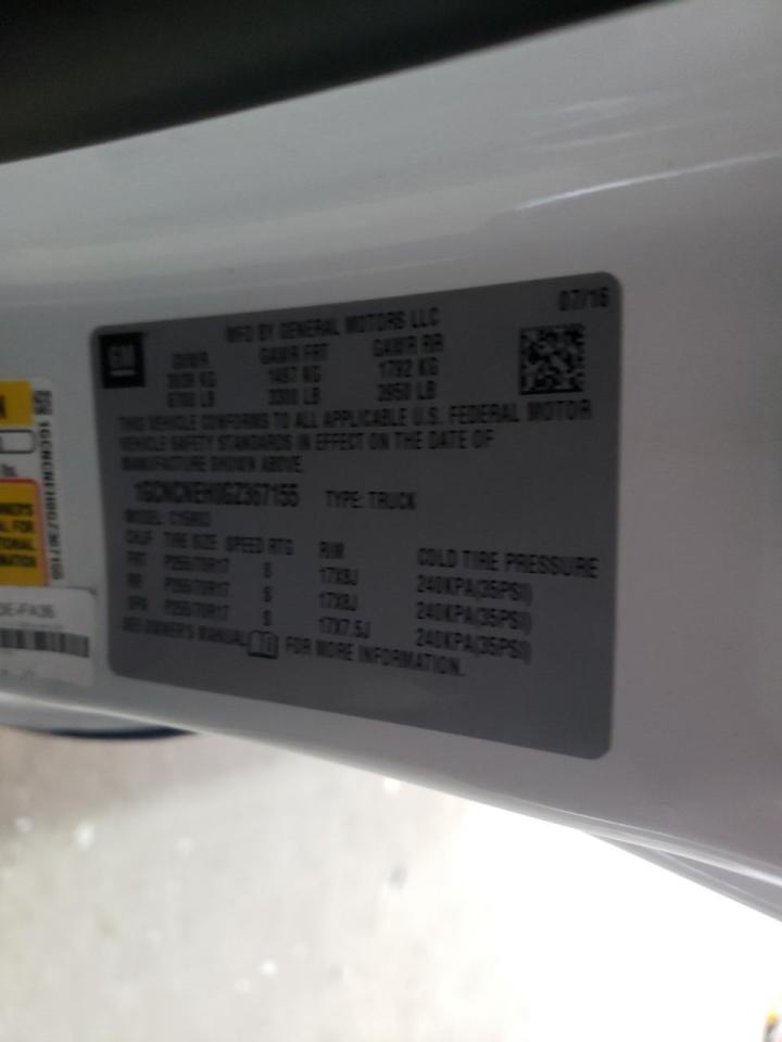 Photo 10 from auction – 2016 CHEVROLET SILVERADO with VIN 1GCNCNEH0GZ367155