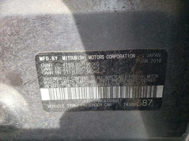 Photo 10 from auction – 2016 MITSUBISHI LANCER ES with VIN JA32V2FWXGU008951