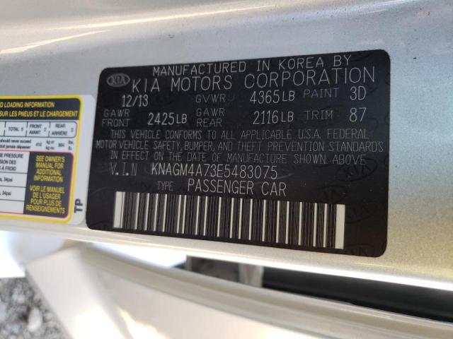 Photo 9 from auction – 2014 KIA OPTIMA LX with VIN KNAGM4A73E5483075