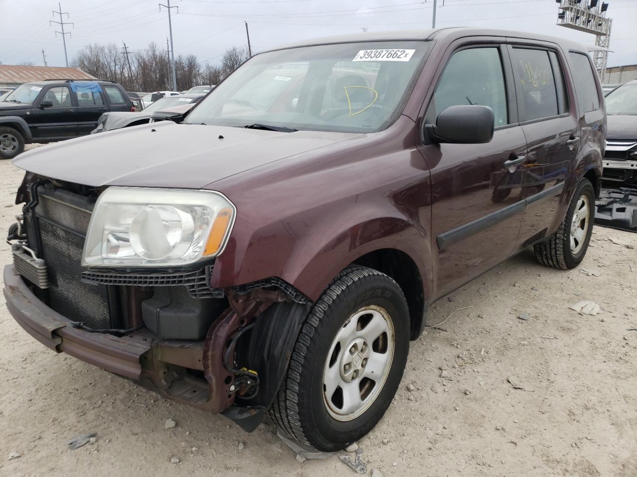 Photo 2 from auction – 2010 HONDA PILOT LX with VIN 5FNYF4H24AB015148