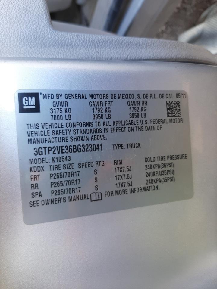 Photo 10 from auction – 2011 GMC SIERRA K15 with VIN 3GTP2VE36BG323041