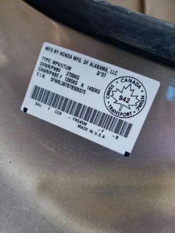 Photo 10 from auction – 2007 HONDA ODYSSEY EX with VIN 5FNRL38787B506575