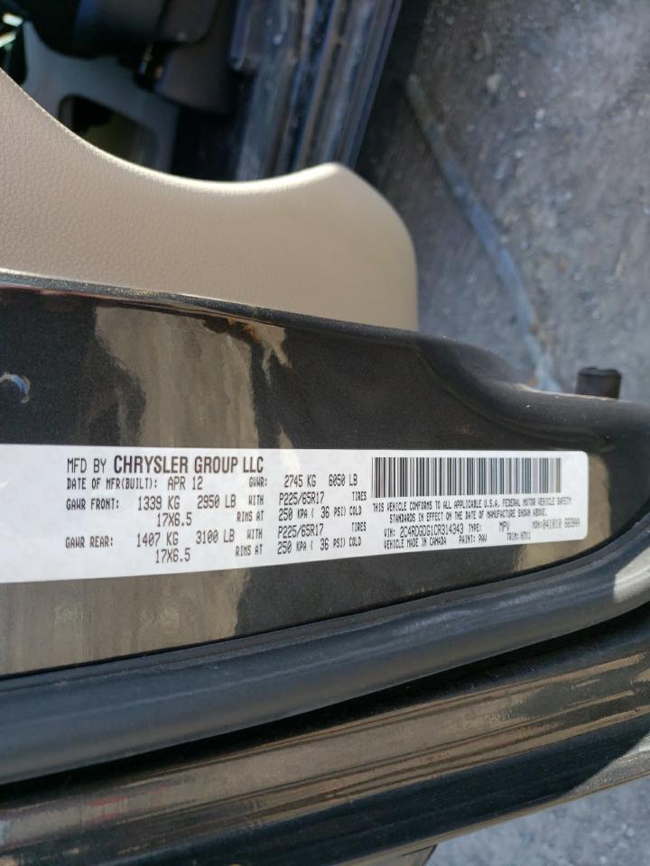 Zdjęcie 10 z aukcji – 2012 DODGE GRAND CARA z VIN 2C4RDGDG1CR314343