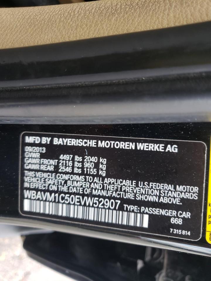 Photo 10 from auction – 2014 BMW X1 SDRIVE2 with VIN WBAVM1C50EVW52907