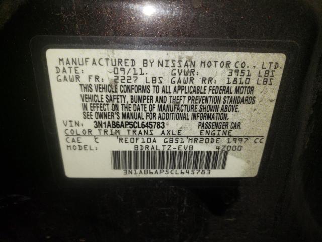 Photo 10 from auction – 2012 NISSAN SENTRA 2.0 with VIN 3N1AB6AP5CL645783