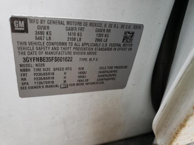 Photo 10 from auction – 2015 CADILLAC SRX LUXURY with VIN 3GYFNBE35FS601622