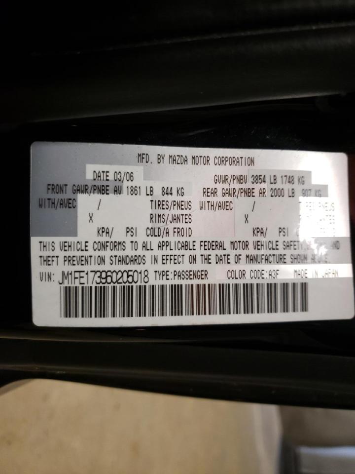 Photo 10 from auction – 2006 MAZDA RX8 with VIN JM1FE173960205018