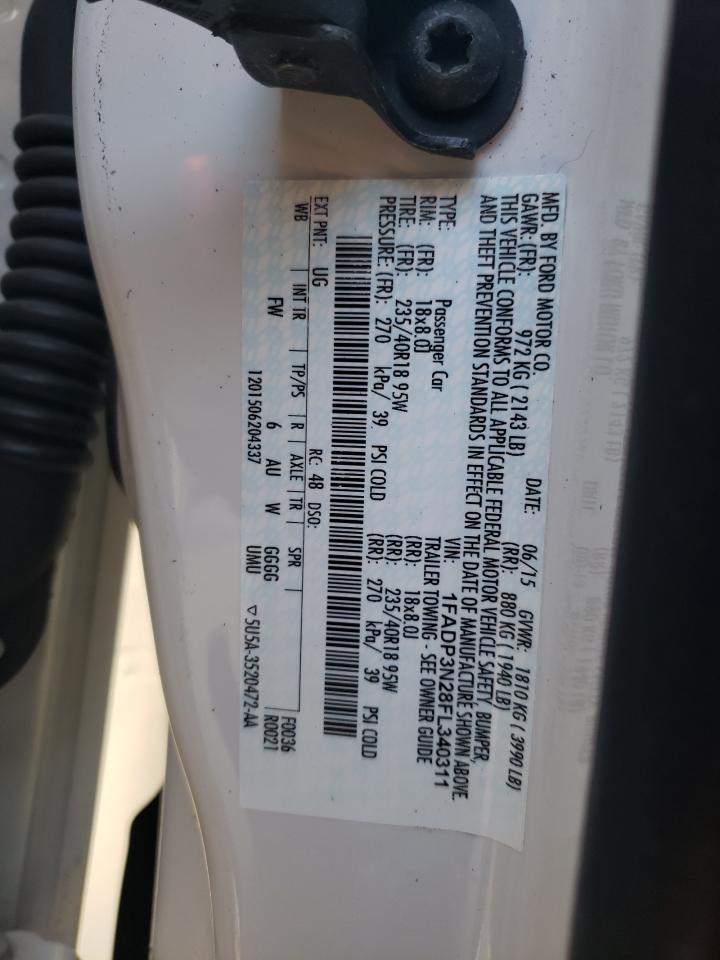 Photo 10 from auction – 2015 FORD FOCUS TITA with VIN 1FADP3N28FL340311