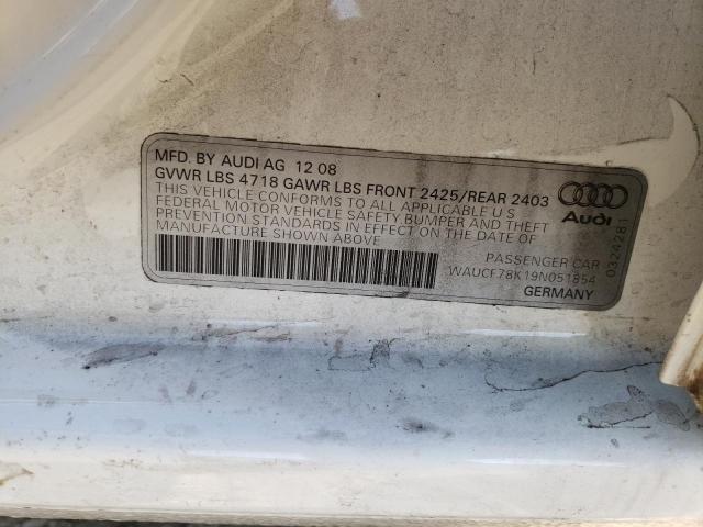 Photo 10 from auction – 2009 AUDI A4 PREMIUM with VIN WAUCF78K19N051854