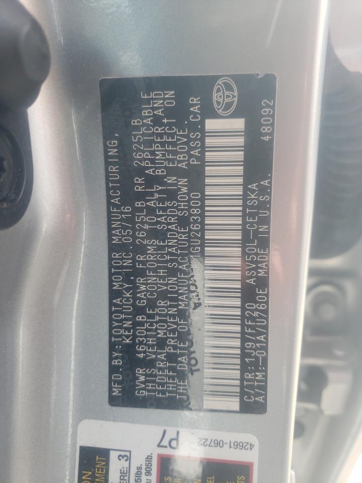 Photo 10 from auction – 2016 TOYOTA CAMRY LE with VIN 4T1BF1FK1GU263800