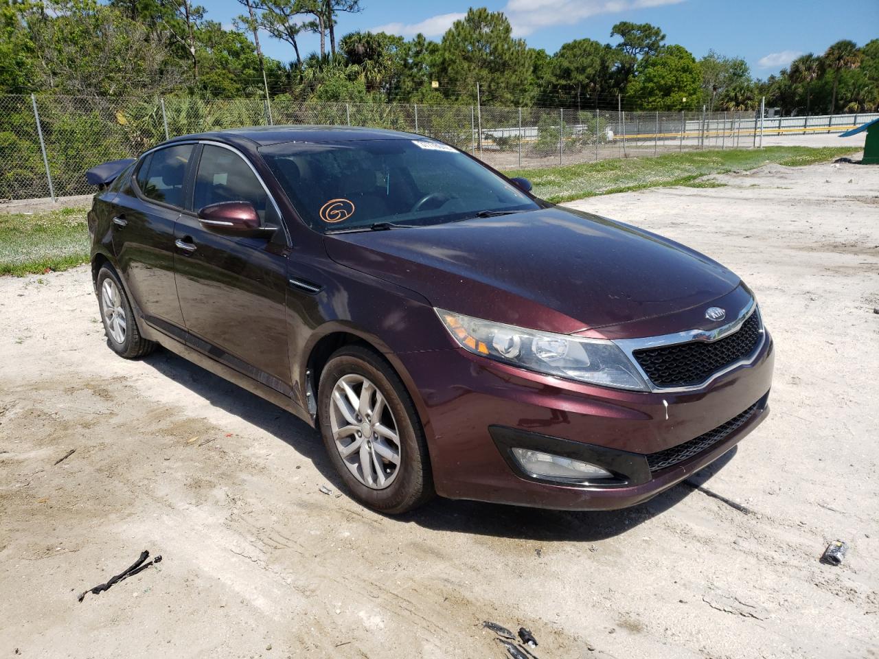 KIA OPTIMA LX 2013 with VIN 5XXGM4A77DG218527 - Photo from auction