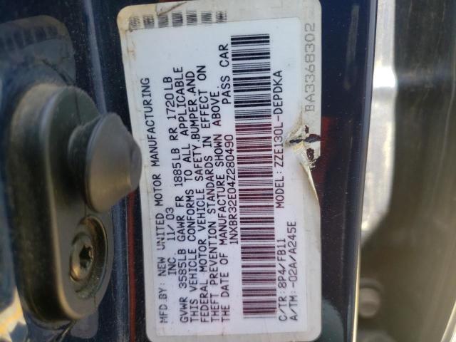 Photo 10 from auction – 2004 TOYOTA COROLLA CE with VIN 1NXBR32E04Z280490