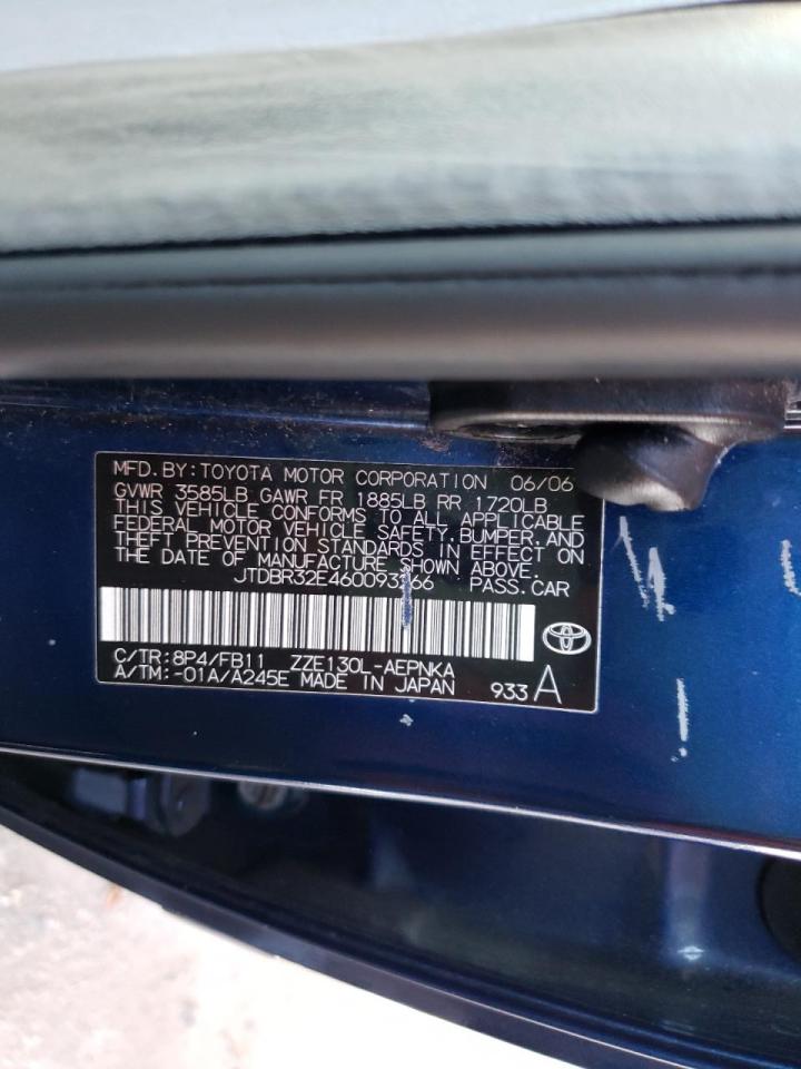 Photo 10 from auction – 2006 TOYOTA COROLLA CE with VIN JTDBR32E460093266