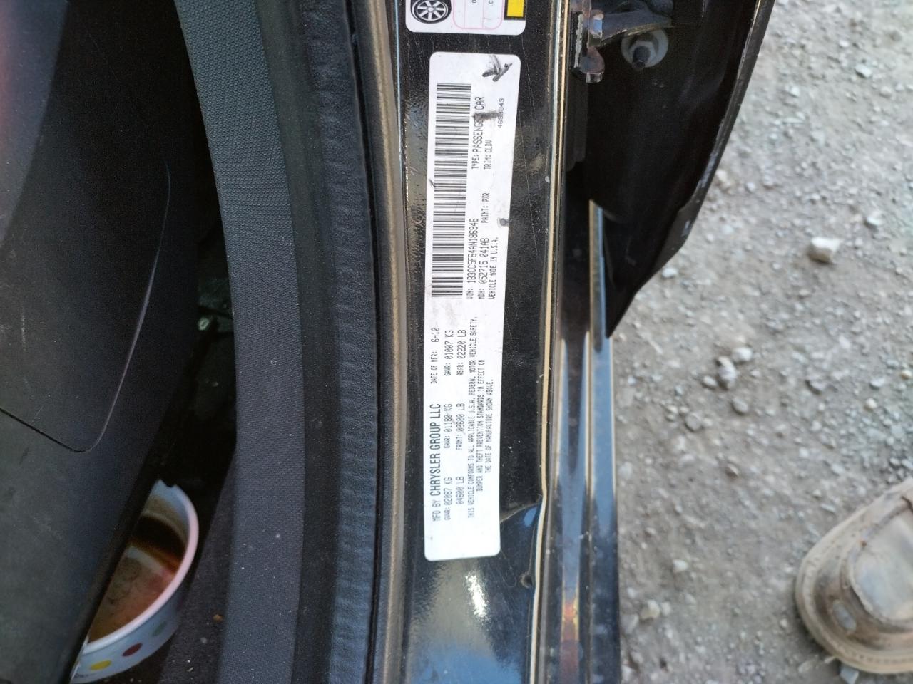 Photo 10 from auction – 2010 DODGE AVENGER R/ with VIN 1B3CC5FB4AN186948