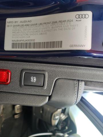 Photo 10 from auction – 2018 AUDI S4 PREMIUM with VIN WAUB4AF45JA002932