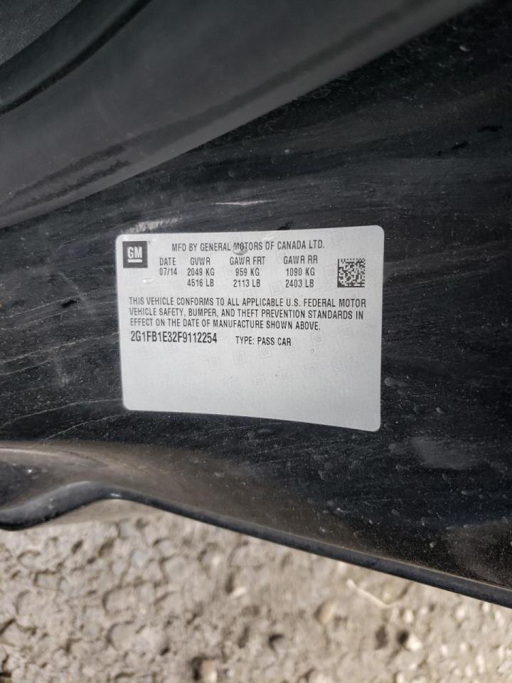 Photo 10 from auction – 2015 CHEVROLET CAMARO LS with VIN 2G1FB1E32F9112254