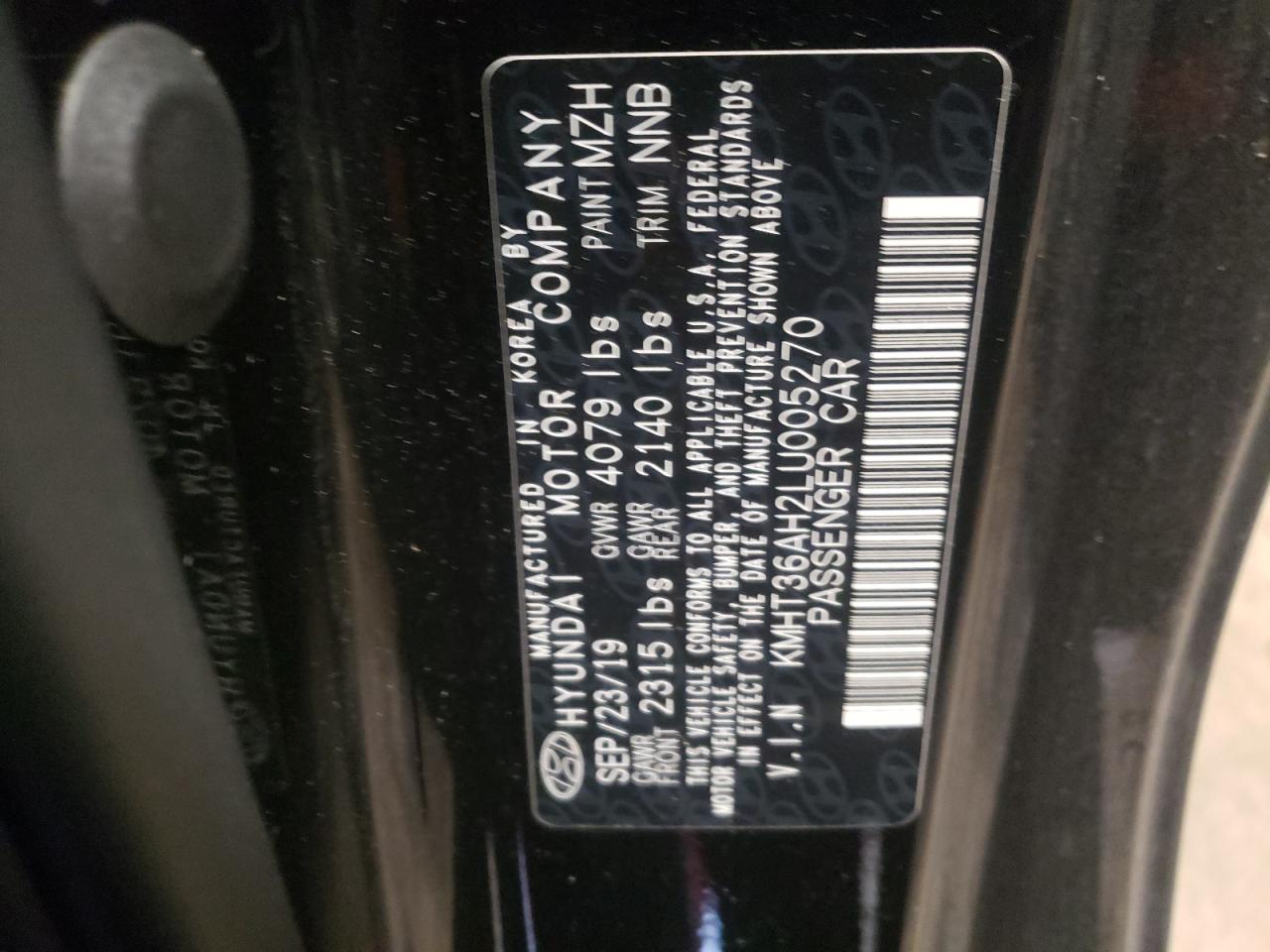 Photo 10 from auction – 2020 HYUNDAI VELOSTER N with VIN KMHT36AH2LU005270
