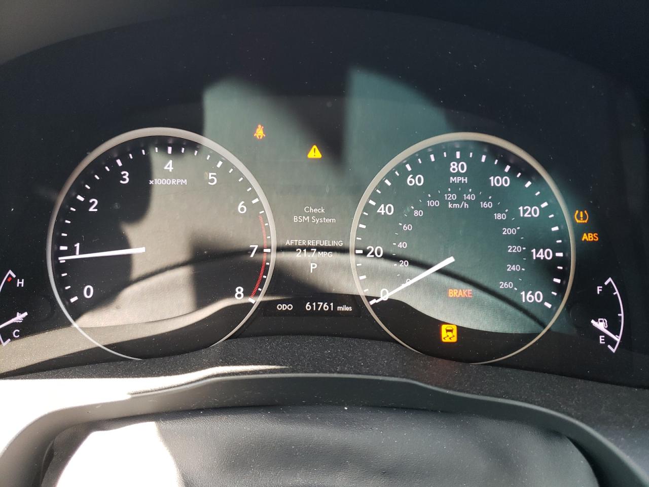 Photo 8 from auction – 2013 LEXUS ES 350 with VIN JTHBK1GG0D2020768
