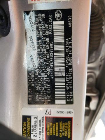 Photo 10 from auction – 2014 TOYOTA CAMRY L with VIN 4T1BF1FK5EU343985