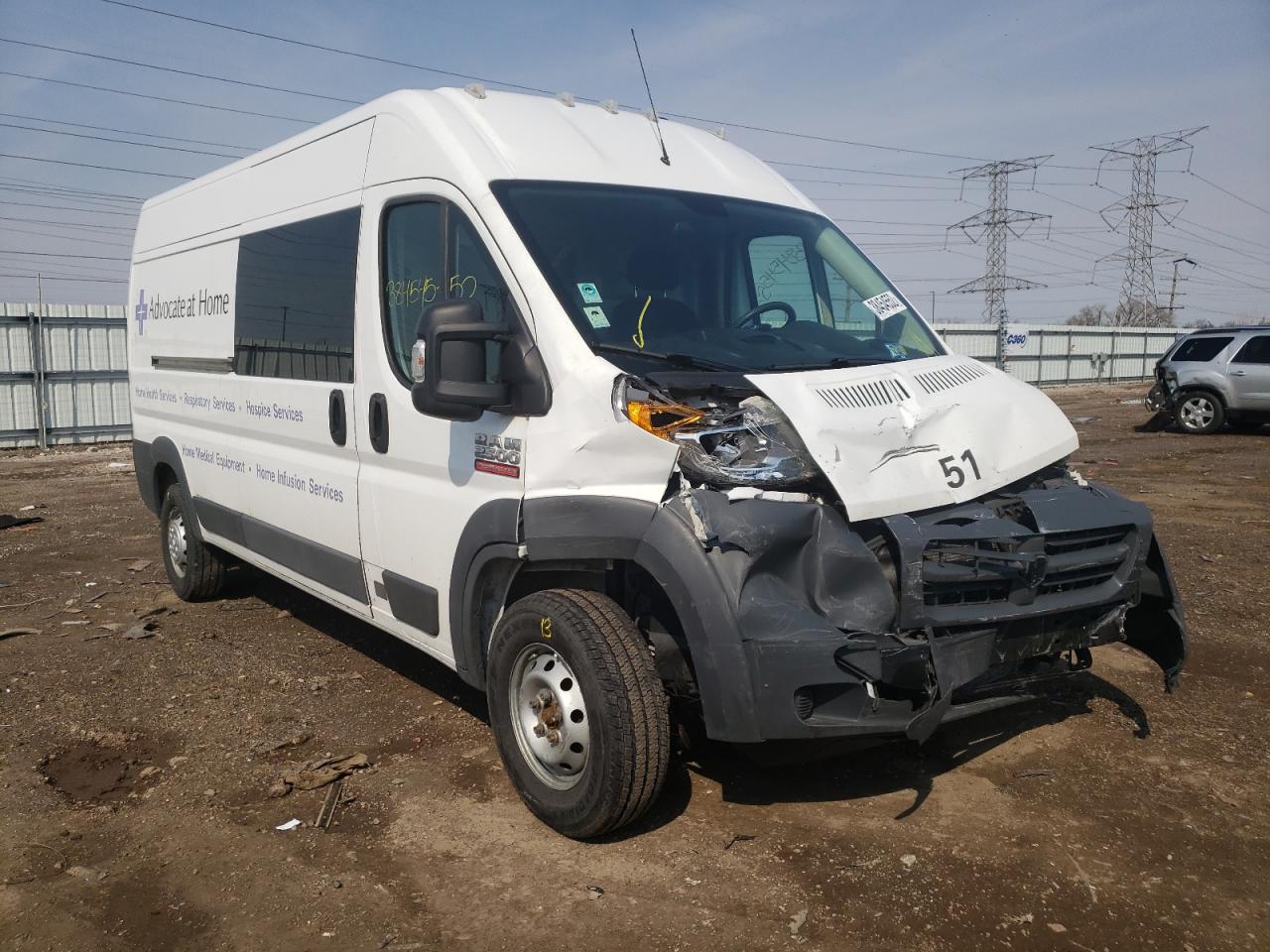 RAM PROMASTER 2016 with VIN 3C6TRVDG8GE132682 - Photo from auction