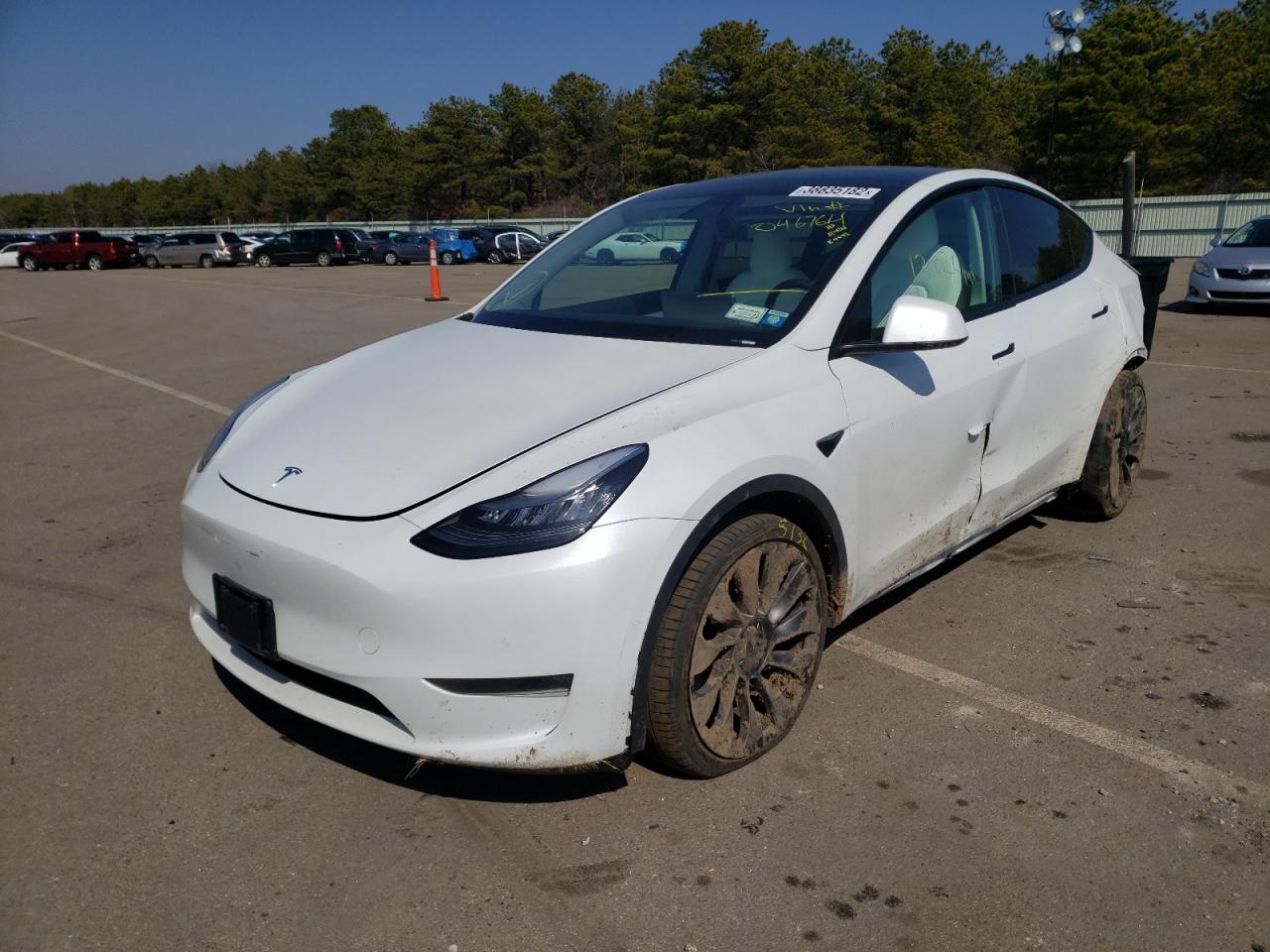 Photo 2 from auction – 2020 TESLA MODEL Y with VIN 5YJYGDEF6LF046764
