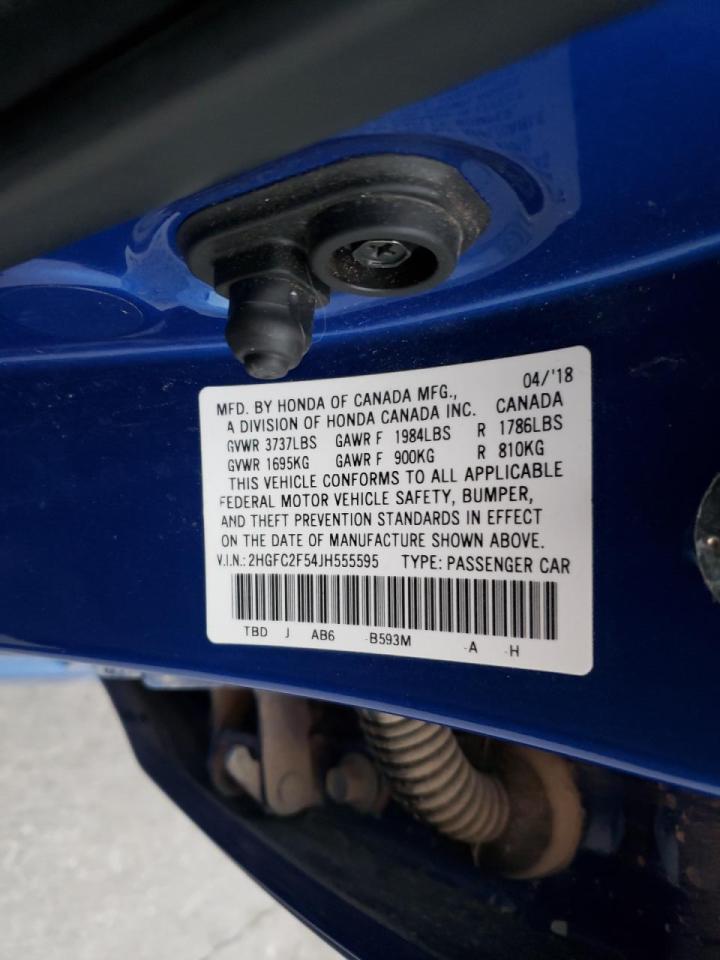 Photo 10 from auction – 2018 HONDA CIVIC LX with VIN 2HGFC2F54JH555595