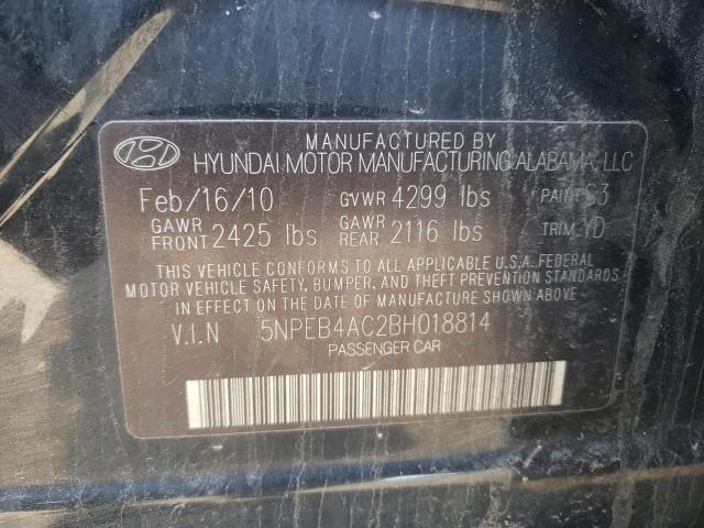 Photo 10 from auction – 2011 HYUNDAI SONATA GLS with VIN 5NPEB4AC2BH018814