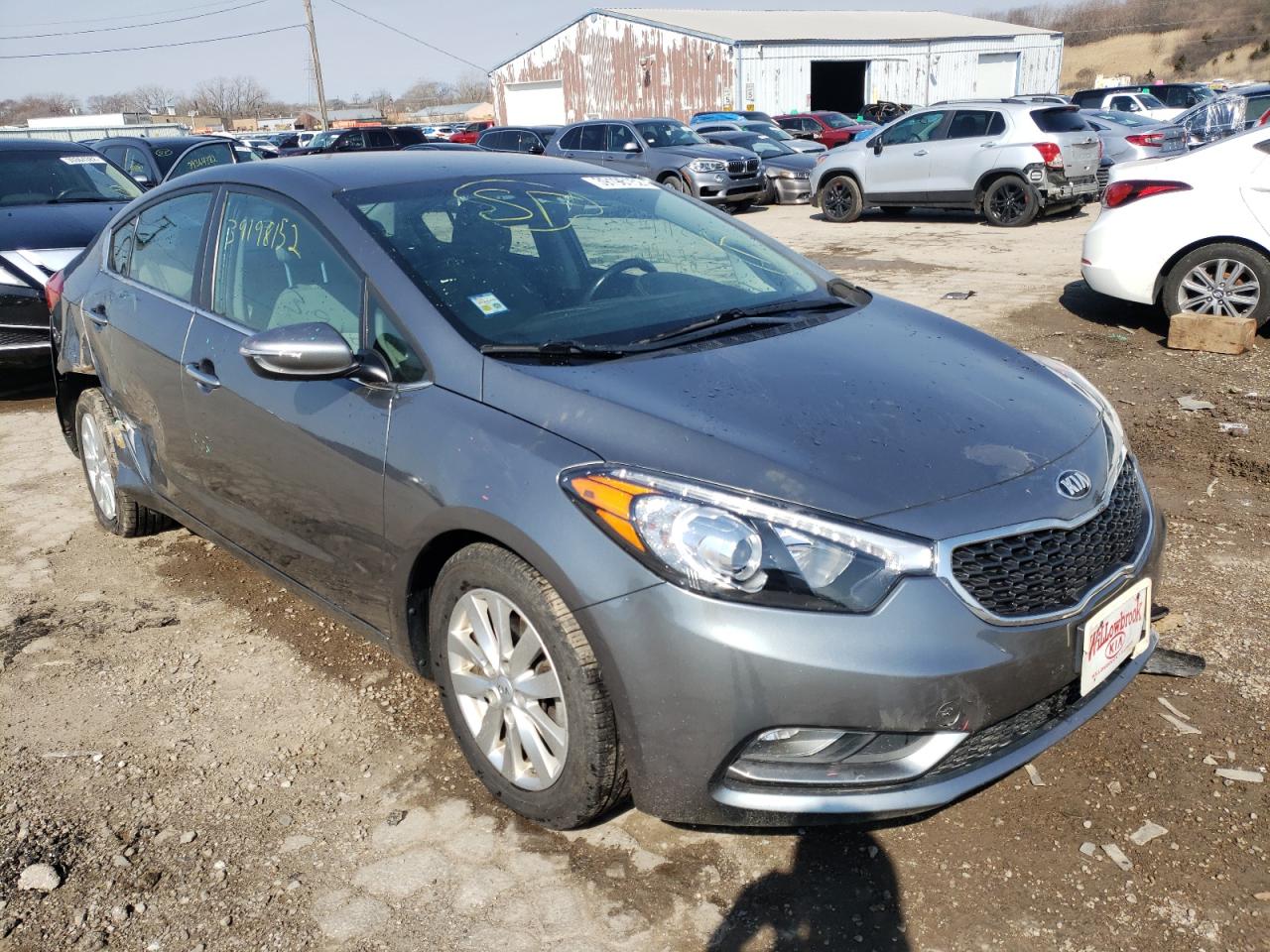 KIA FORTE EX 2014 with VIN KNAFX4A89E5155557 - Photo from auction