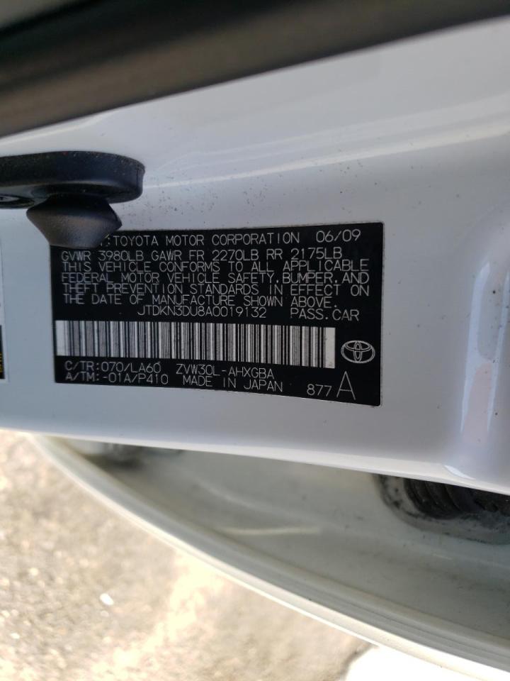 Foto 10 de la subasta – 2010 TOYOTA PRIUS con VIN JTDKN3DU8A0019132