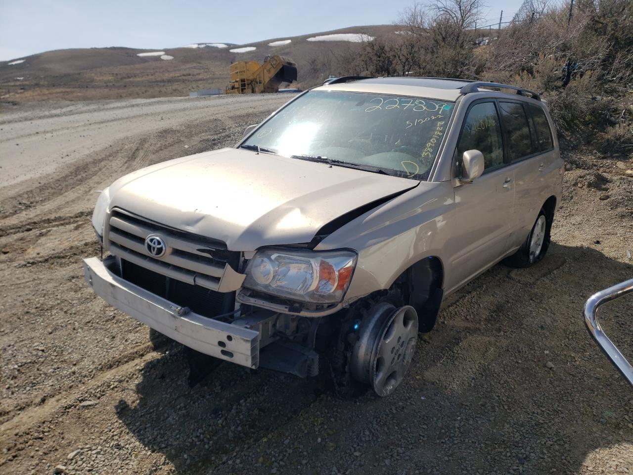 Photo 2 from auction – 2007 TOYOTA HIGHLANDER with VIN JTEEP21A770227809