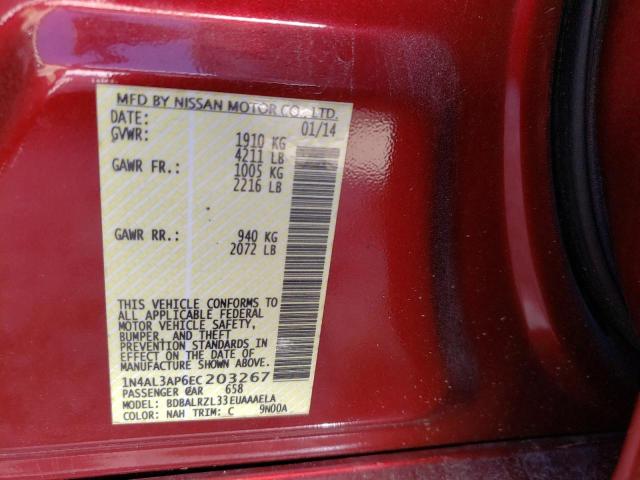 Photo 10 from auction – 2014 NISSAN ALTIMA 2.5 with VIN 1N4AL3AP6EC203267