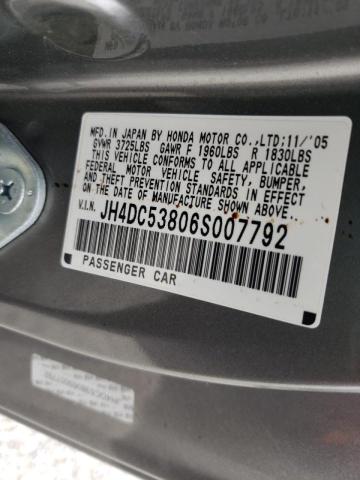 Photo 10 from auction – 2006 ACURA RSX with VIN JH4DC53806S007792