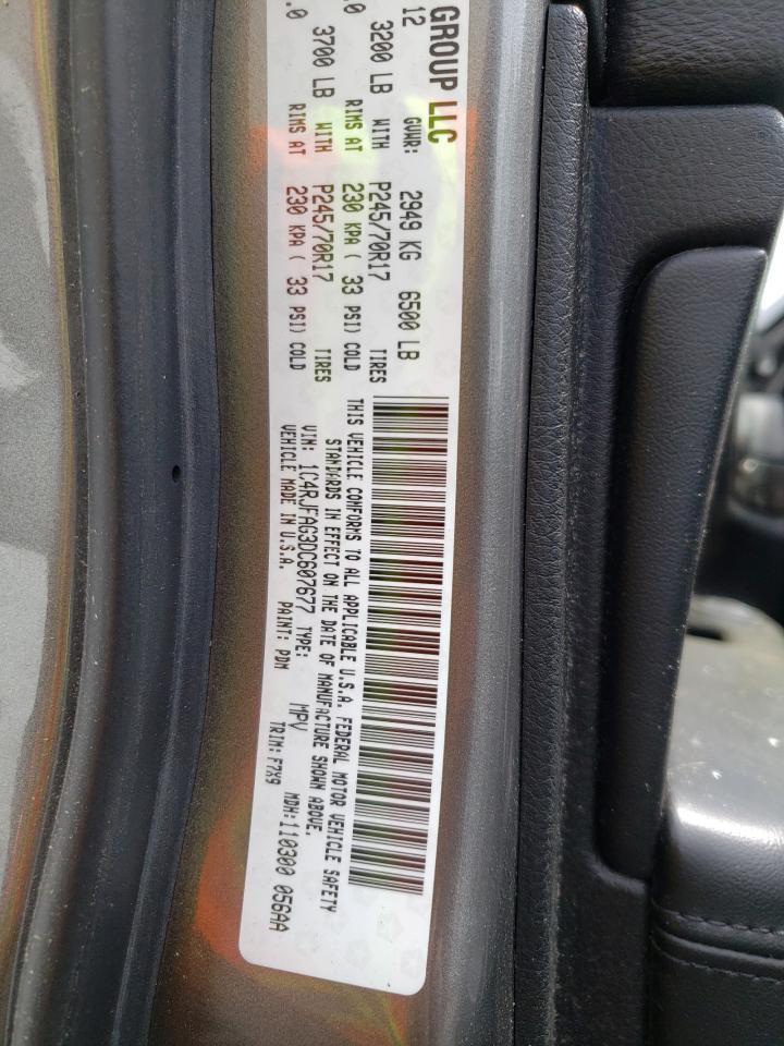 Photo 10 from auction – 2013 JEEP GRAND CHER with VIN 1C4RJFAG3DC607677