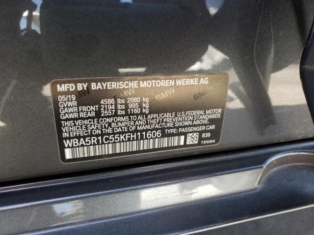 Photo 10 from auction – 2019 BMW 330I with VIN WBA5R1C55KFH11606