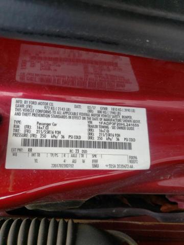 Photo 10 from auction – 2017 FORD FOCUS SE with VIN 1FADP3F20HL241659