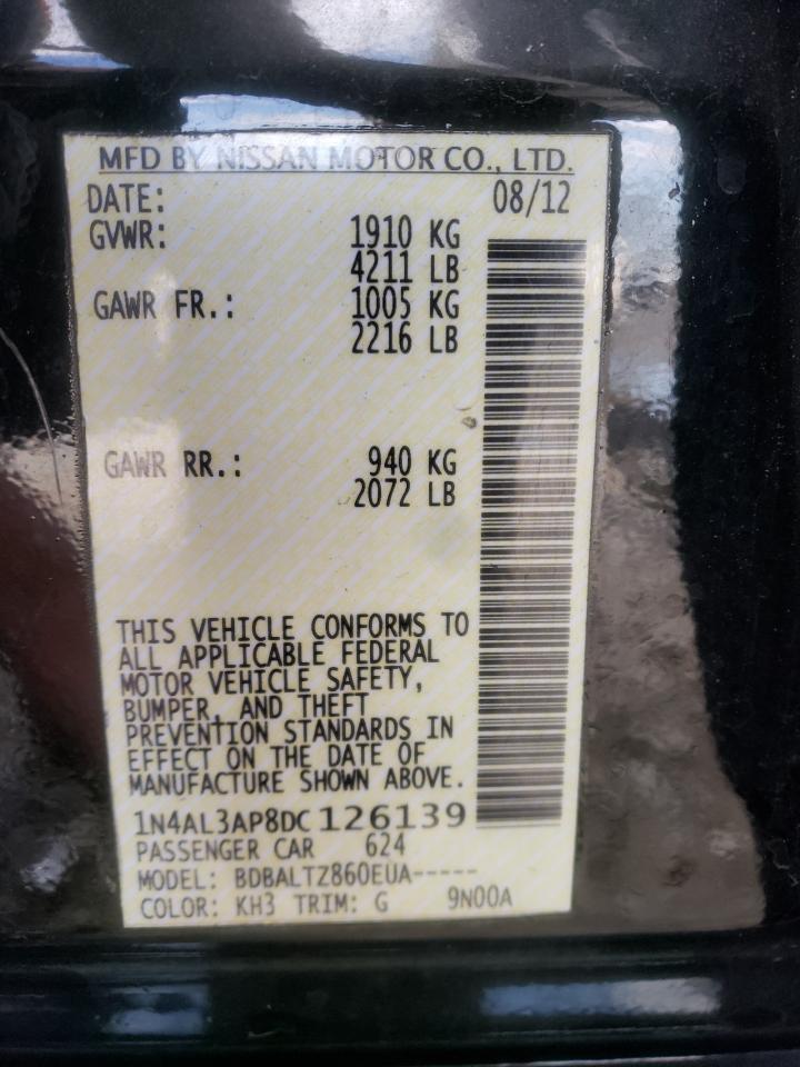 Photo 10 from auction – 2013 NISSAN ALTIMA 2.5 with VIN 1N4AL3AP8DC126139