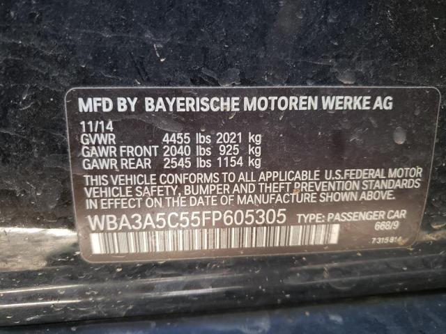 Photo 10 from auction – 2015 BMW 328 I with VIN WBA3A5C55FP605305