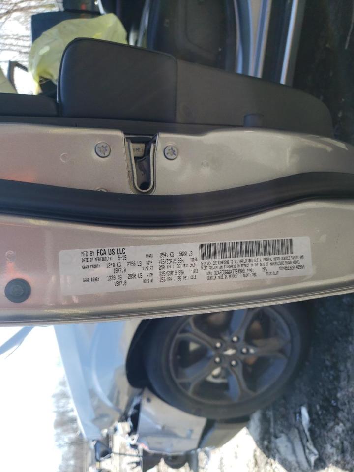 Photo 10 from auction – 2019 DODGE JOURNEY CR with VIN 3C4PDDGG6KT794909