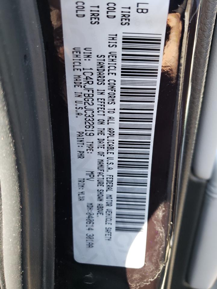 Photo 10 from auction – 2018 JEEP GRAND CHER with VIN 1C4RJFBG2JC332619